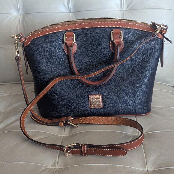 Dooney & Bourke Pebble Grain Domed Satchel - Midnight Blue - Picture 4 of 11